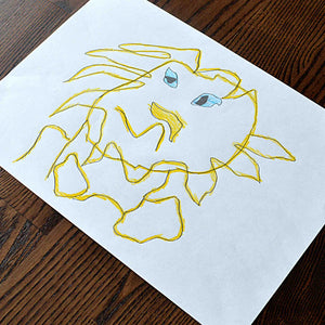 A child's special drawing on paper | Used to make a permanent keepsake | Sophia Alexander Fingerprint Jewellery | Handmade in Suffolk UK