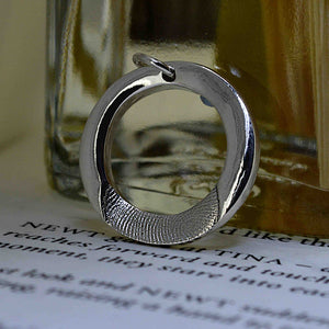 White Gold Eternity Ring Fingerprint Necklace | Personalised Necklace | Sophia Alexander Fingerprint Jewellery | Handmade in Suffolk UK