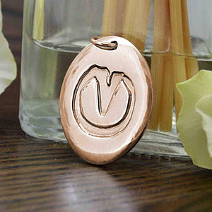 Rose Gold Oval Horse Hoofprint Necklace | Personalised Equine Gift | Sophia Alexander Fingerprint Jewellery | Handmade in Suffolk UK