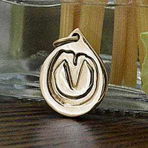 Gold Teardrop Hoofprint Necklace | Personalised Horse Hoof Print Necklace | Sophia Alexander Fingerprint Jewellery | Handmade in Suffolk UK