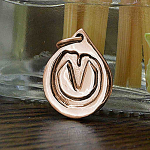 Rose Gold Teardrop Hoofprint Necklace | Personalised Horse Hoof Print Necklace | Sophia Alexander Fingerprint Jewellery | Handmade in Suffolk UK