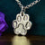 Gold cat paw print Necklace | Paw print shaped | Personalised Pet Print Necklace | Sophia Alexander Fingerprint Jewellery | Handmade in Suffolk UK