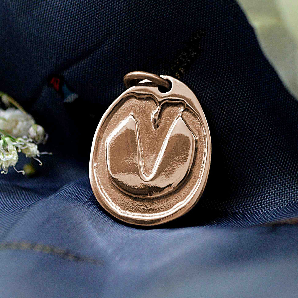 Rose Gold Shaped Horse Hoofprint Charm | Charm Bracelets | Sophia Alexander Fingerprint Jewellery | Handmade in Suffolk UK