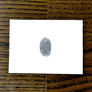 Take perfectly clear fingerprints for your fingerprint wedding ring using non-permanent ink | Custom personalised wedding rings | Sophia Alexander Fingerprint Jewellery | Handmade in Suffolk UK