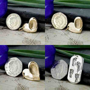 Gold Fingerprint Jewelery Size Guide | Fingerprint Charms | Sophia Alexander Fingerprint Jewellery | Handmade in Suffolk UK