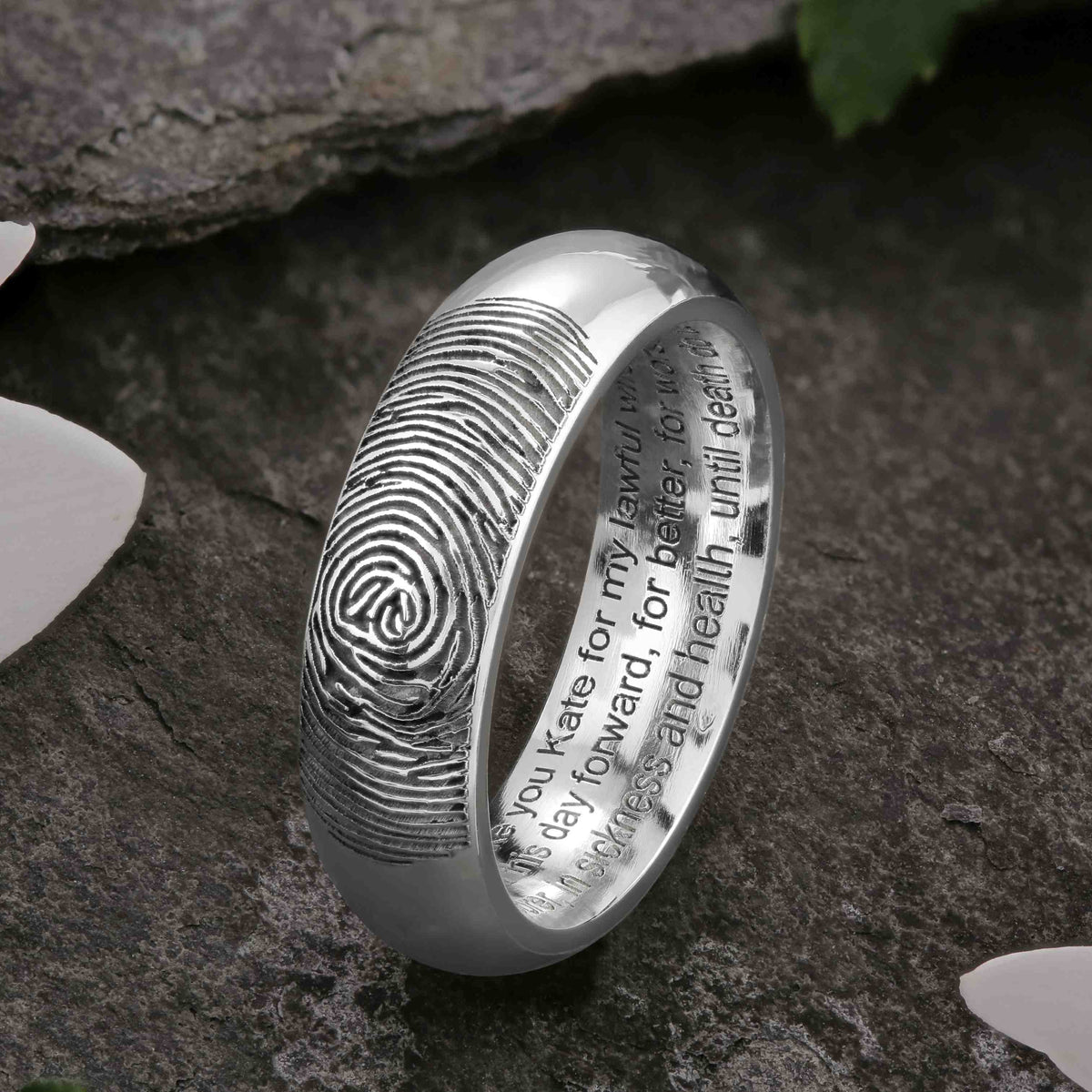 14K Gold Inside Engraved Ring [7mm width] Hawaiian Heritage Design