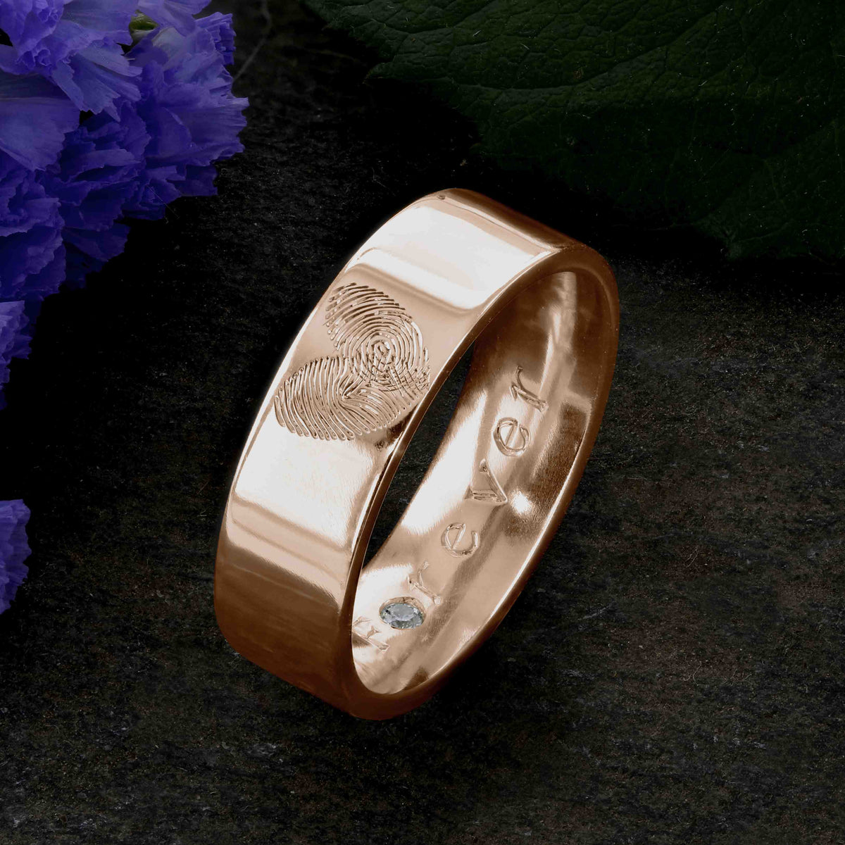 Fingerprint heart online ring