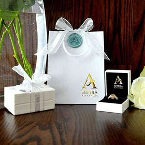 Luxury Gift Wrap service | Luxury Jewellery Packaging | Ribbon and Custom Wax Seal | Horse Hoof print Charms | Sophia Alexander Fingerprint Jewellery | Handmade in Suffolk UK