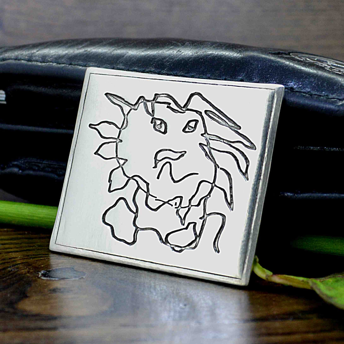 Large keepsake gift in solid silver showing a child's real drawing or special picture cast into the metal | Sophia Alexander Fingerprint Jewellery | Handmade in Suffolk UK