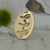 Gold Oval Baby Handprint Necklace with birthstones | Personalised Necklace | Sophia Alexander Fingerprint Jewellery | Handmade in Suffolk UK