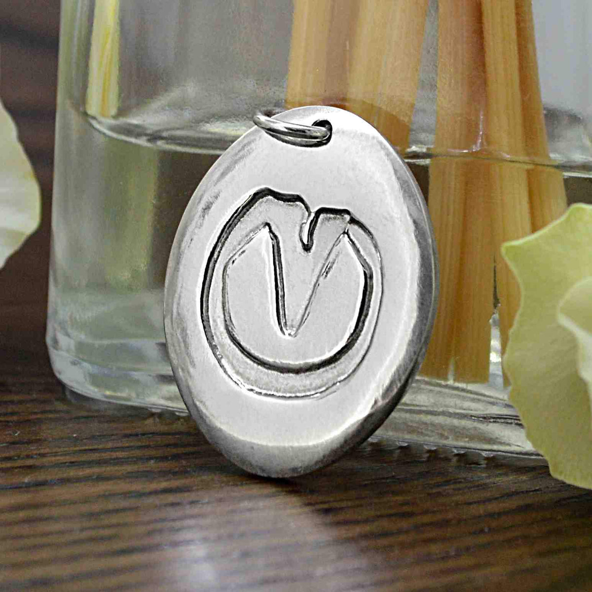Silver Oval Horse Hoofprint Necklace | Personalised Equine Gift | Sophia Alexander Fingerprint Jewellery | Handmade in Suffolk UK