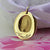 Gold Engraved Oval Fingerprint Necklace | Personalised Name Necklace | Sophia Alexander Fingerprint Jewellery | Handmade in Suffolk UK