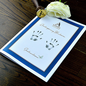 Instructions for taking perfect handprints and footprints for your custom made cufflinks | How to make Handprint and Footprint Jewellery | Personalised Gifts | Sophia Alexander Fingerprint Jewellery | Handmade in Suffolk UK
