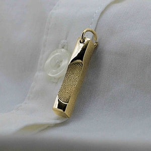 White Gold Fingerprint Bar Necklace | Personalised Necklace | Sophia Alexander Fingerprint Jewellery | Handmade in Suffolk UK